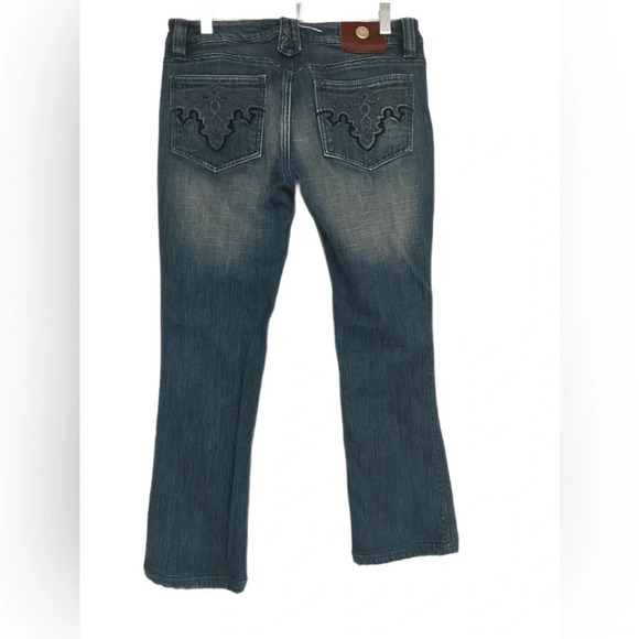 ANTIK DENIM ~ Low rise medium wash distressed straight leg jeans size 31 - Picture 7 of 9